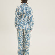 Blue printed jacket