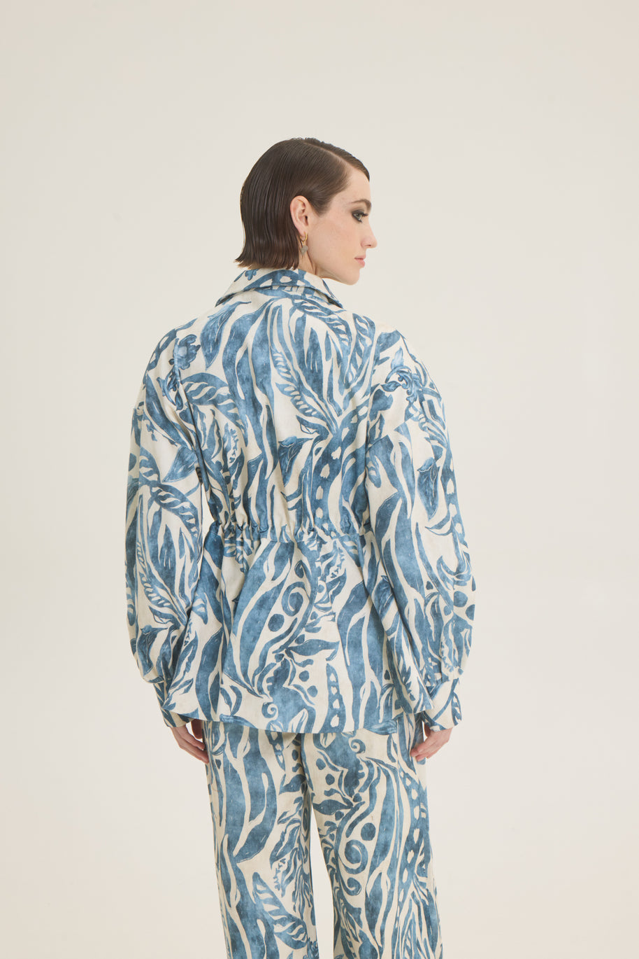 Blue printed jacket