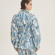 Blue printed jacket