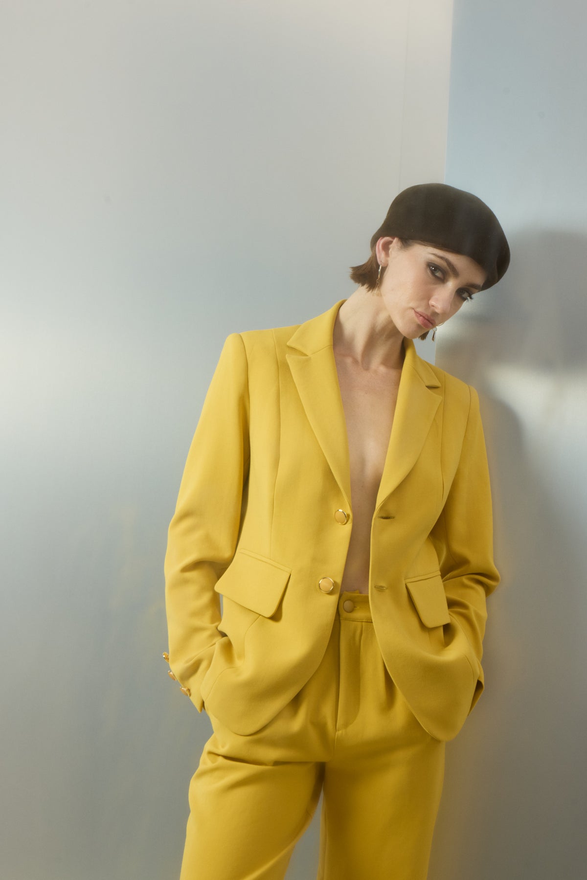 Classic crepe blazer