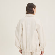 Oversized croco jacket