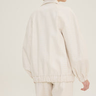 Oversized croco jacket