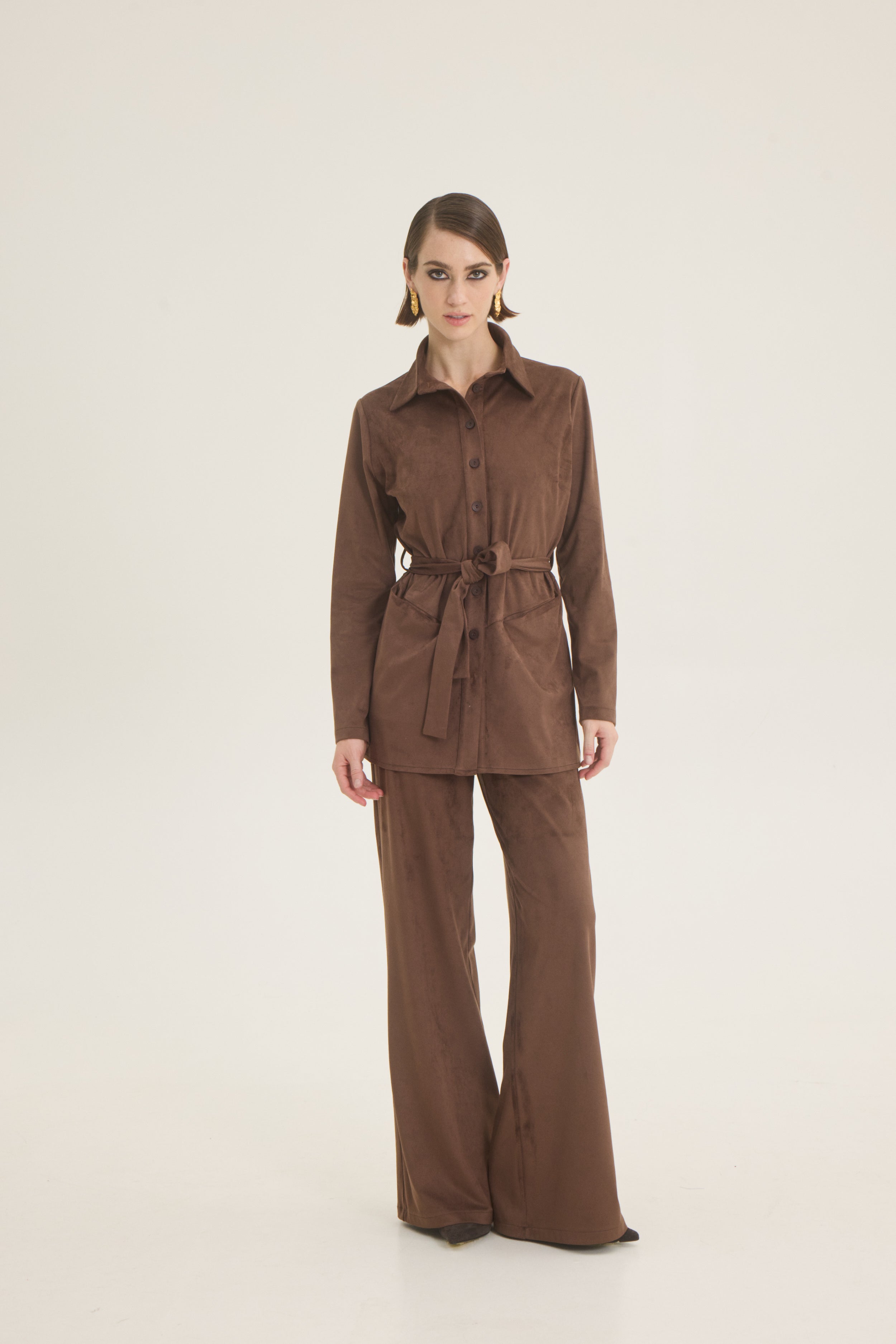 Suede pants