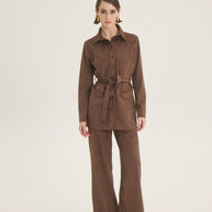 Suede pants