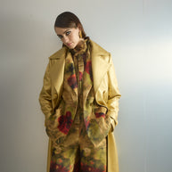 Printed jacket with elastic waist