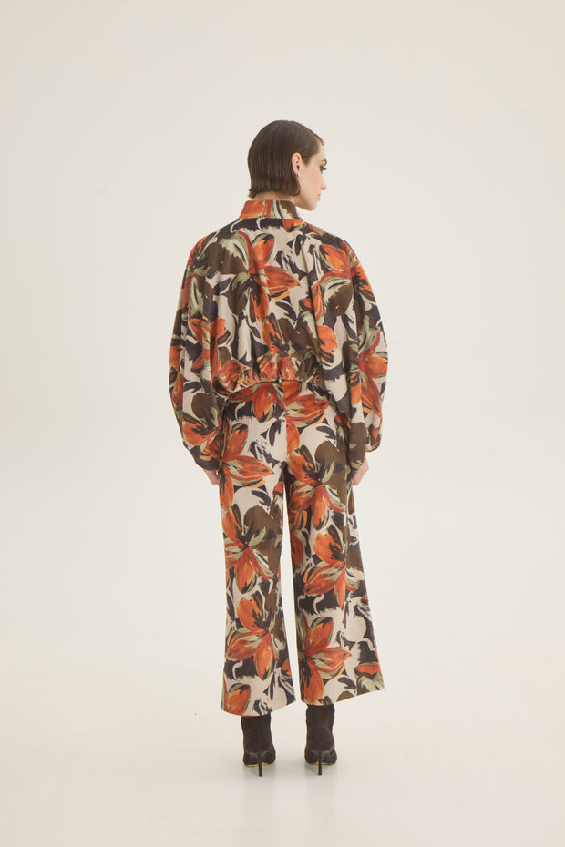 Corduroy printed pants