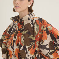 Printed corduroy blouse