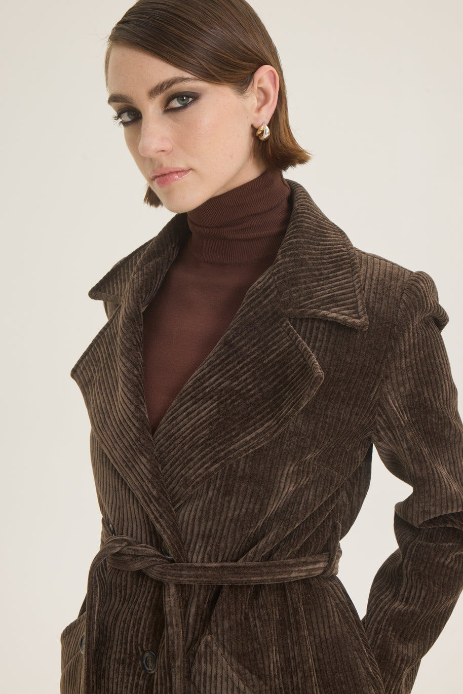 Corduroy double breasted blazer
