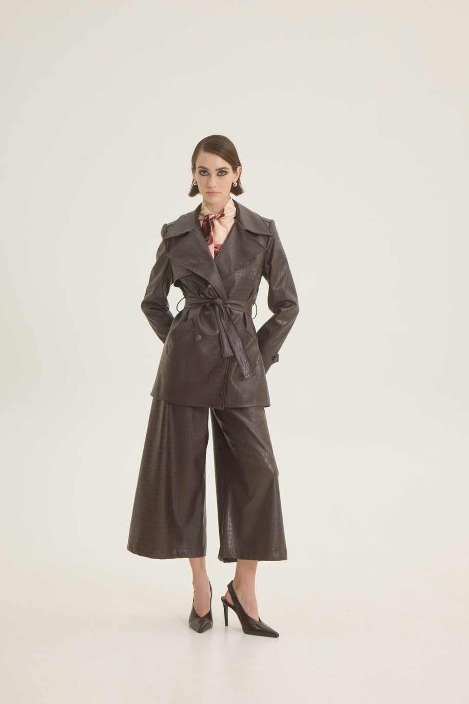 Eco leather blazer