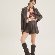 Eco leather shorts
