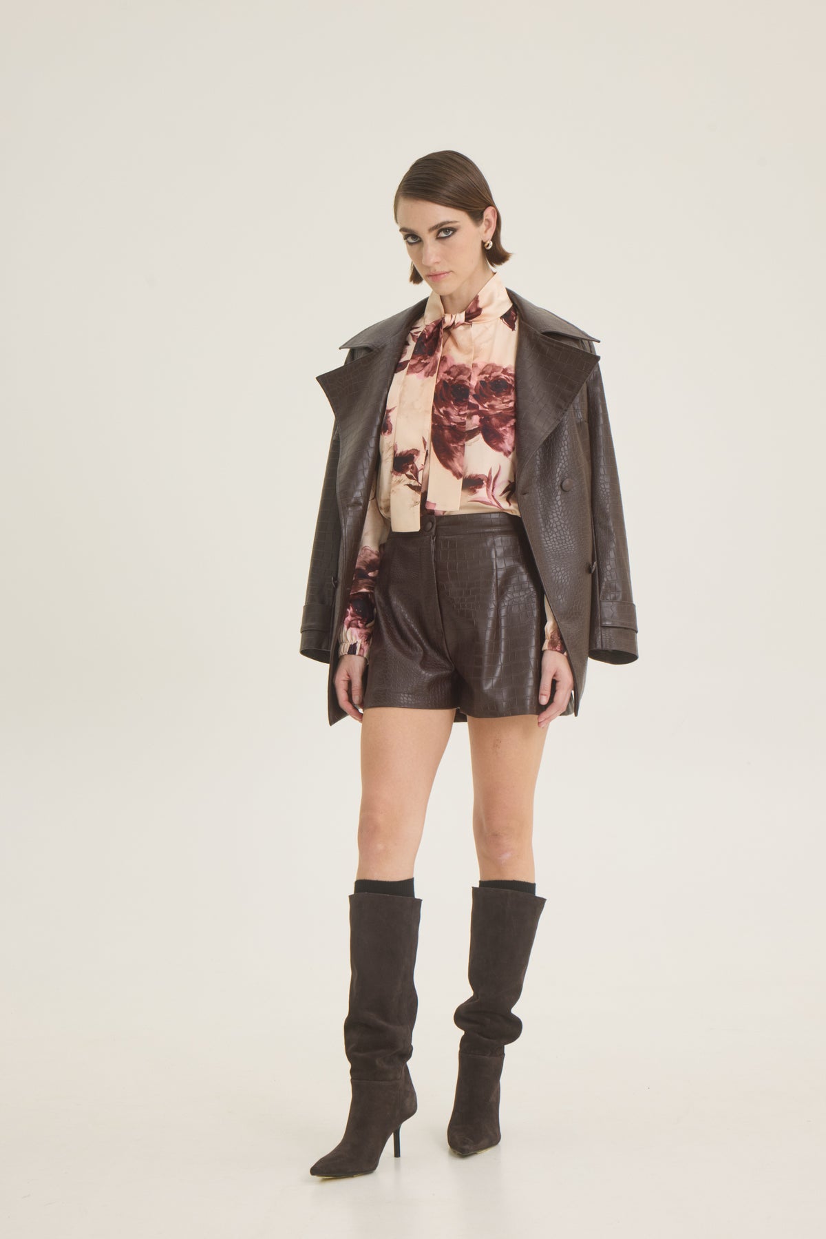 Eco leather blazer
