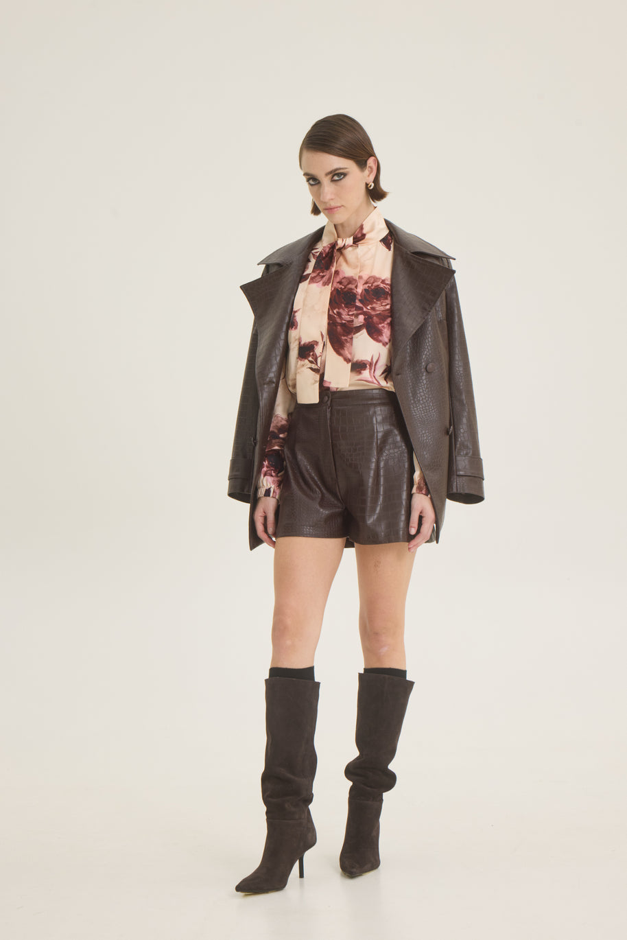 Eco leather blazer