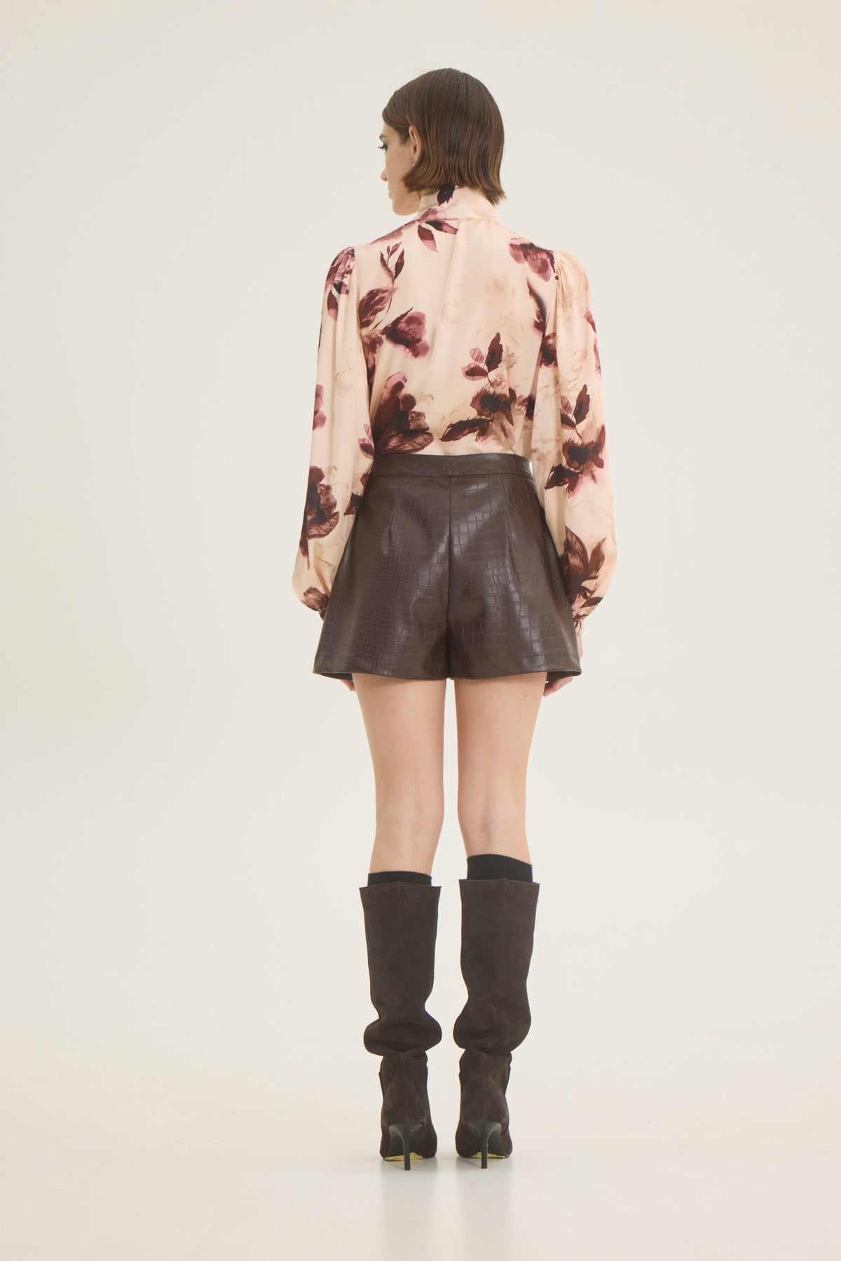 Eco leather shorts