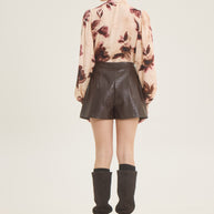 Eco leather shorts