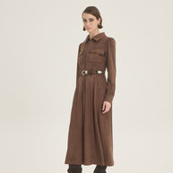 Suede zipped dress