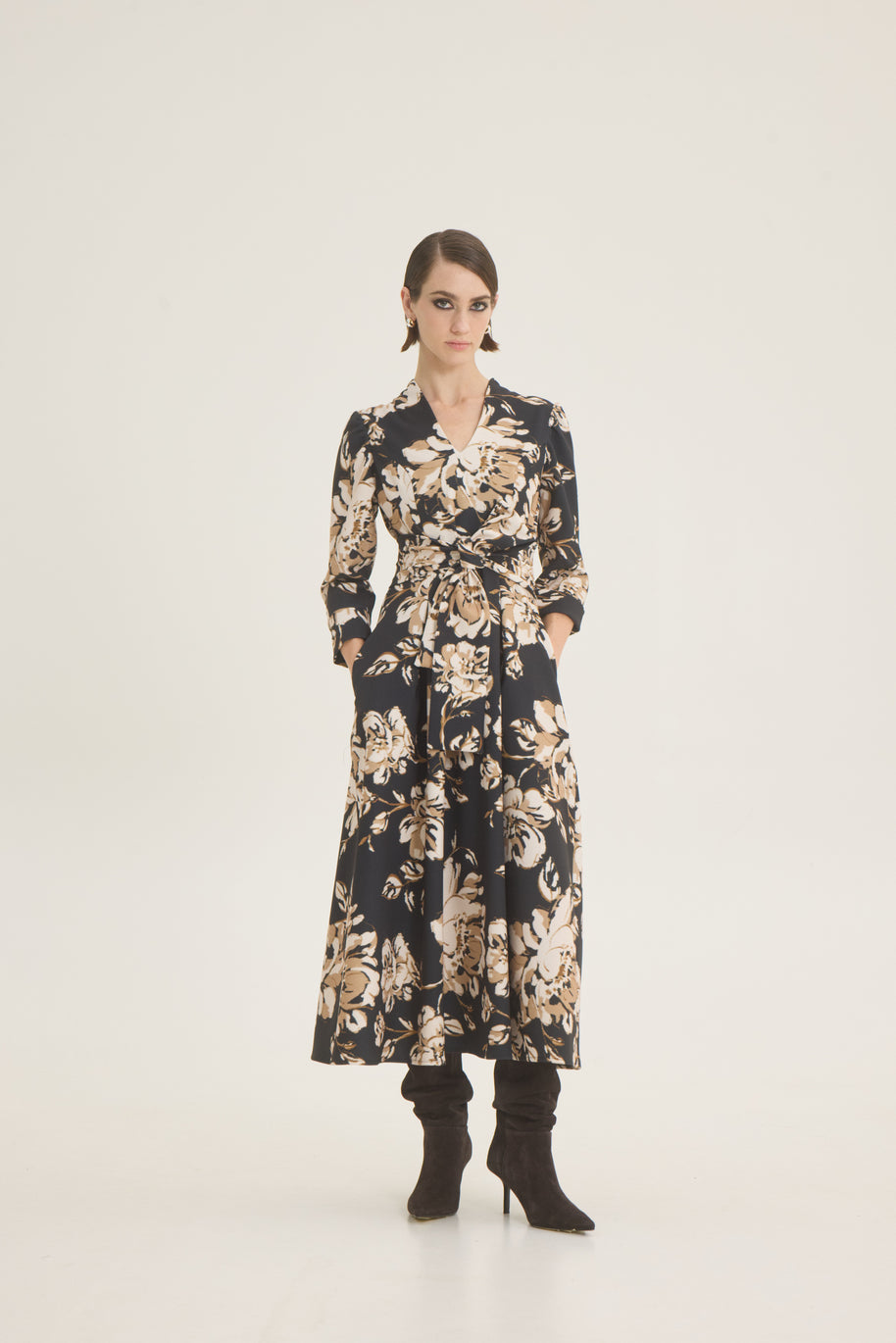Floral pleated dress