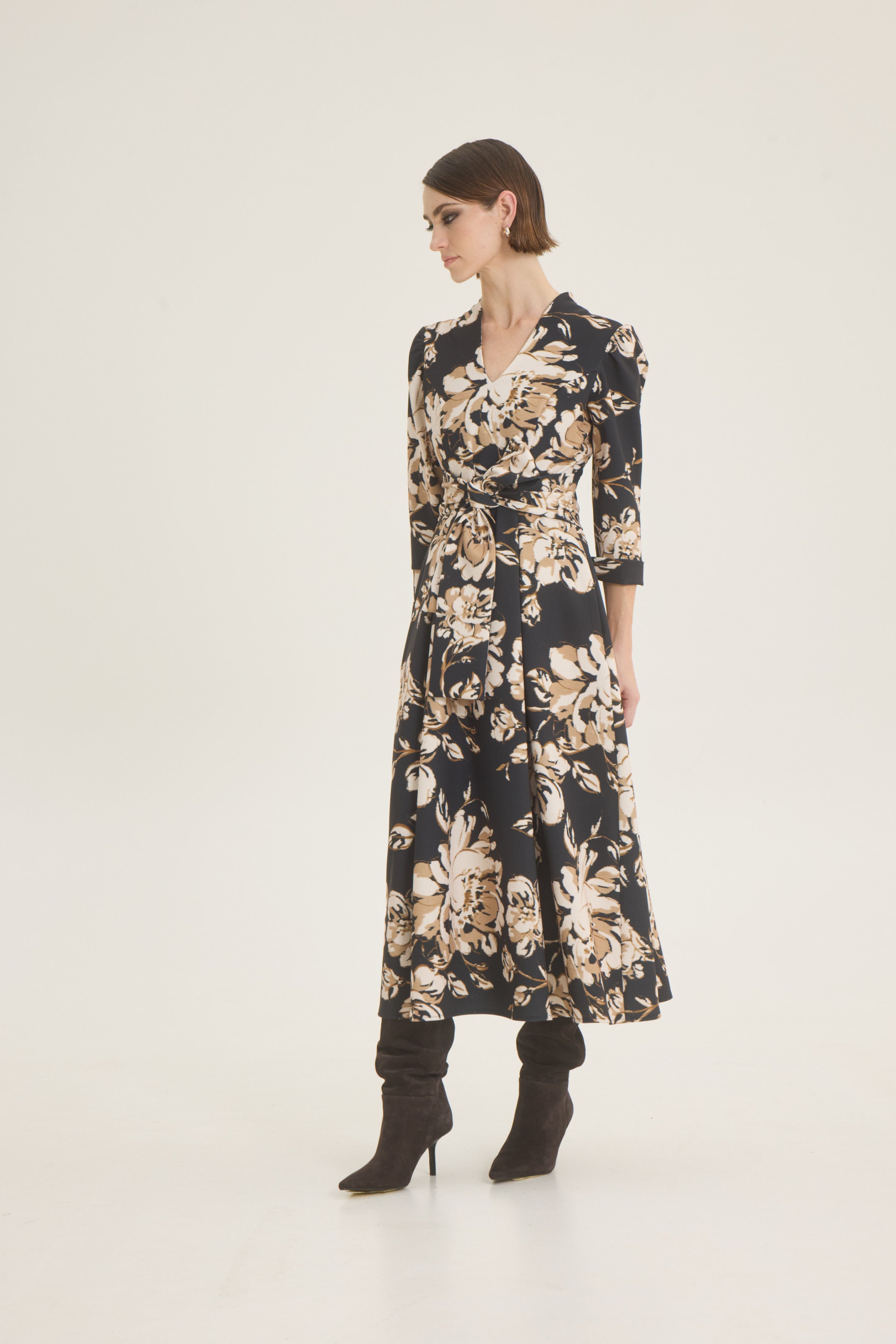 Floral pleated dress