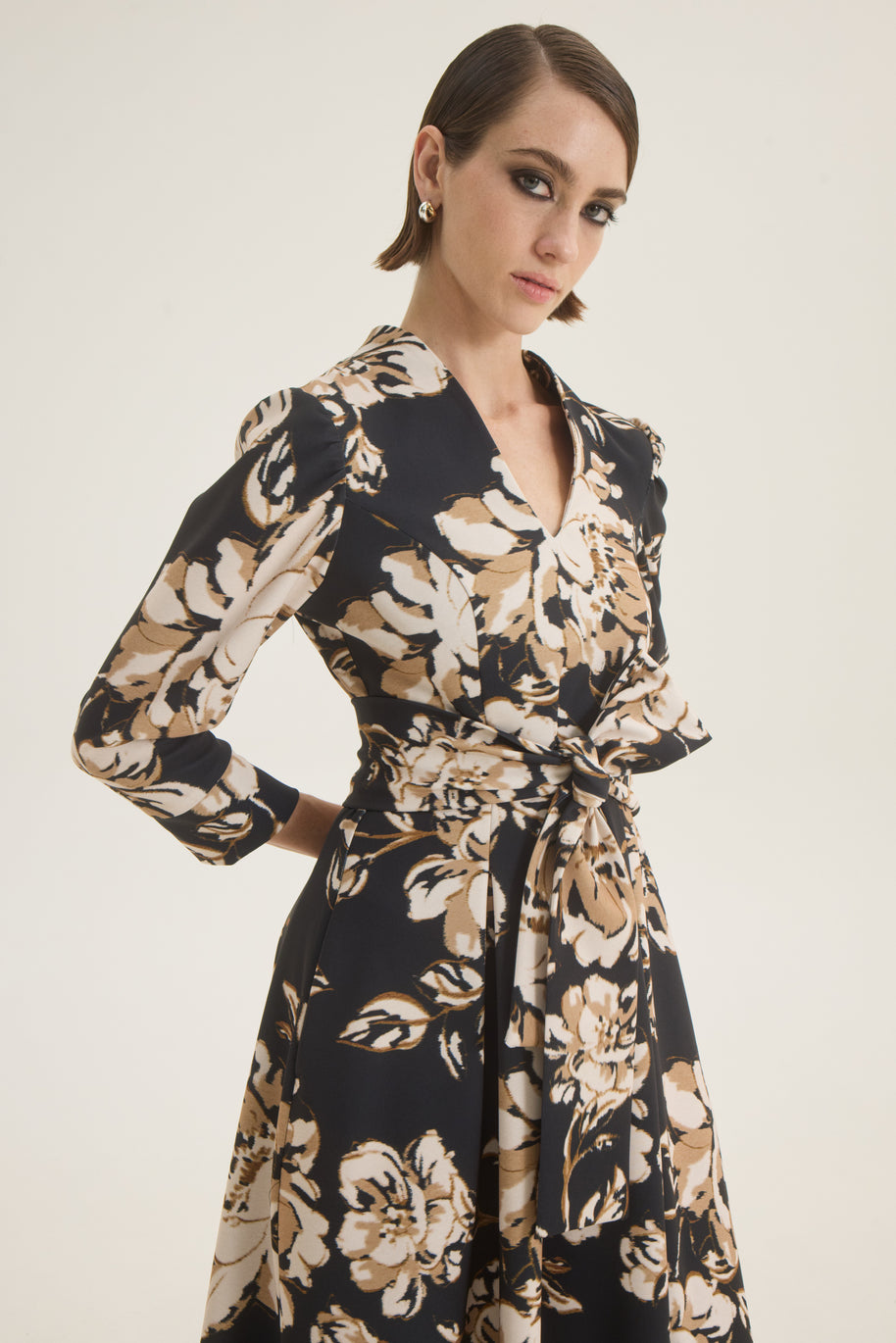 Floral pleated dress