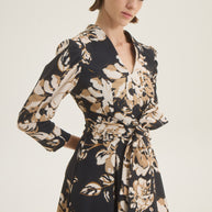 Floral pleated dress