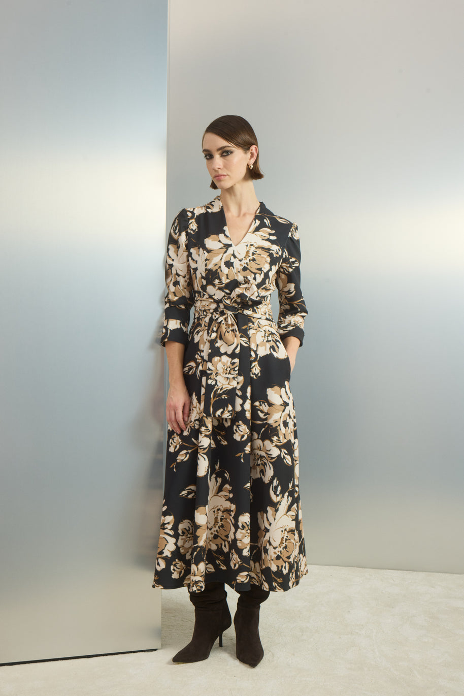 Floral pleated dress