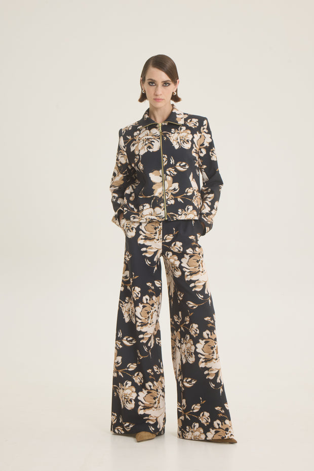 Floral zipped jacket