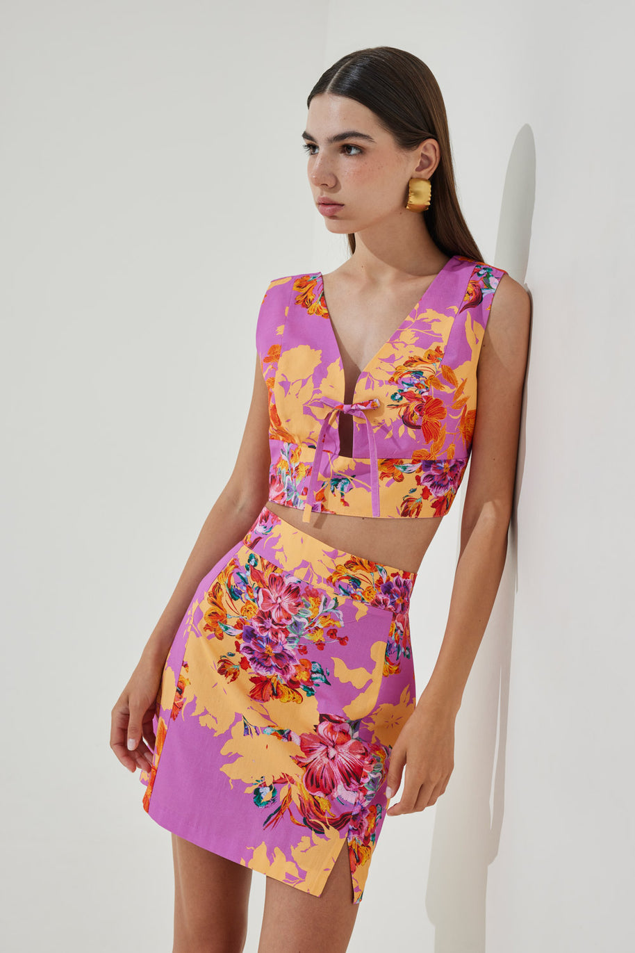 Φλοράλ Κοντή Φούστα