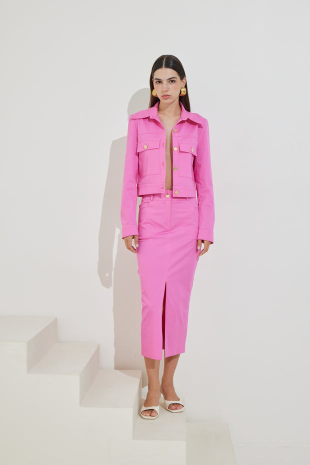 Midi Βαμβακερή Φούστα