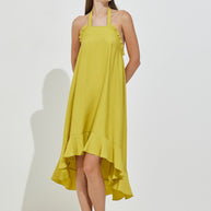 Asymmetrical Dress with Open Back