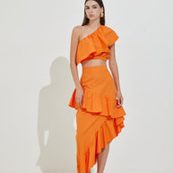 Long Skirt with Ruffles