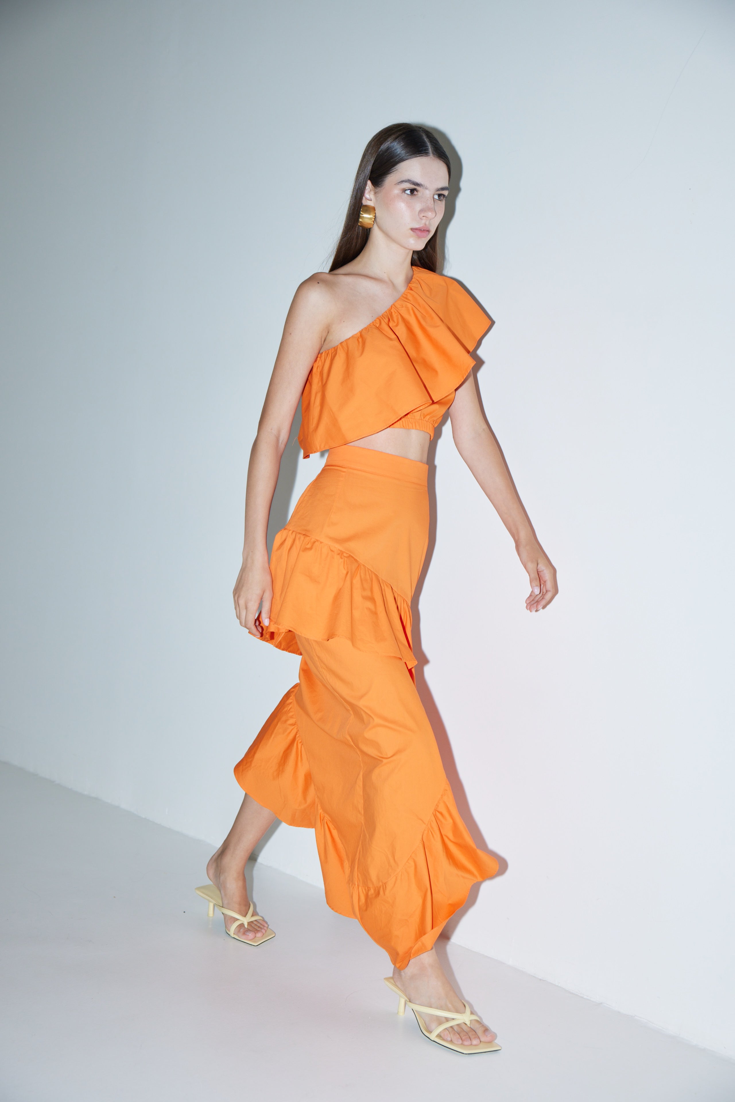 Long Skirt with Ruffles