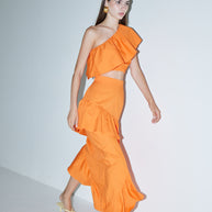 Long Skirt with Ruffles