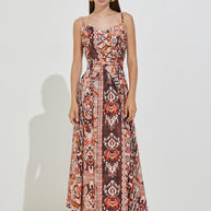 Sleeveless Printed Dress