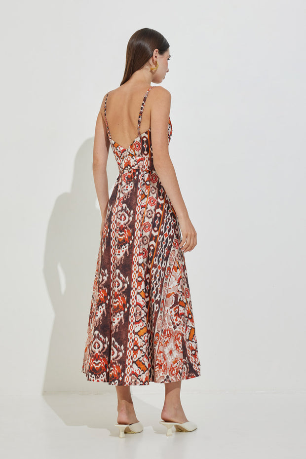 Sleeveless Printed Dress