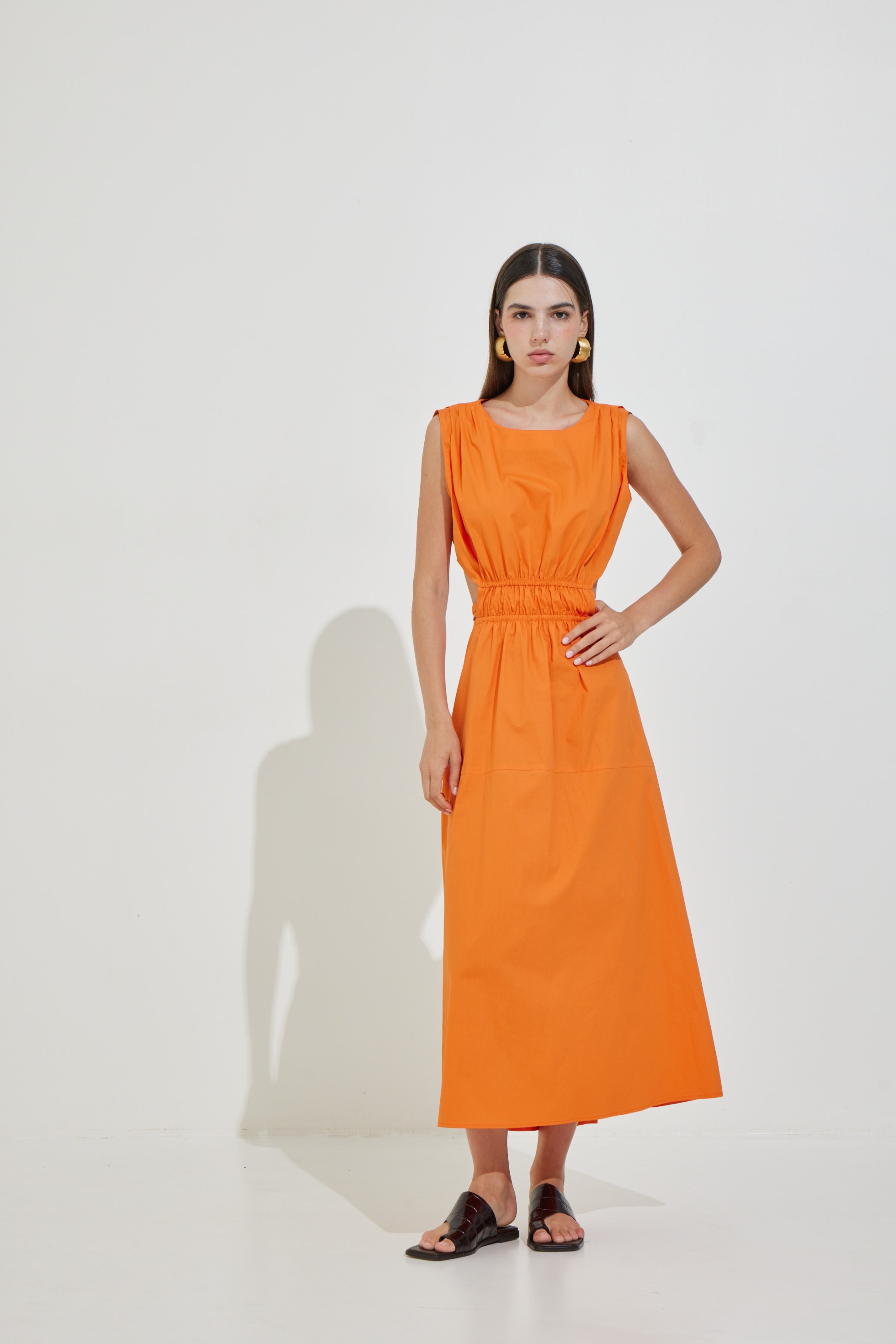 Midi Dress with Open Back