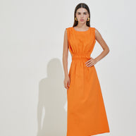 Midi Dress with Open Back