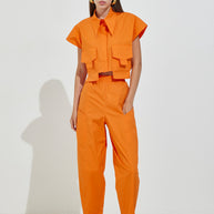 Crop Shirt with Long Pockets