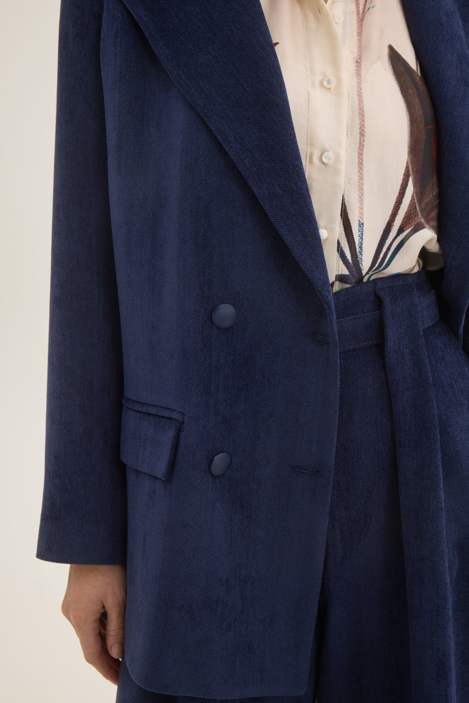 Double-breasted oversized blazer