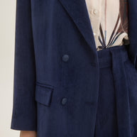 Double-breasted oversized blazer