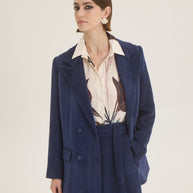 Double-breasted oversized blazer