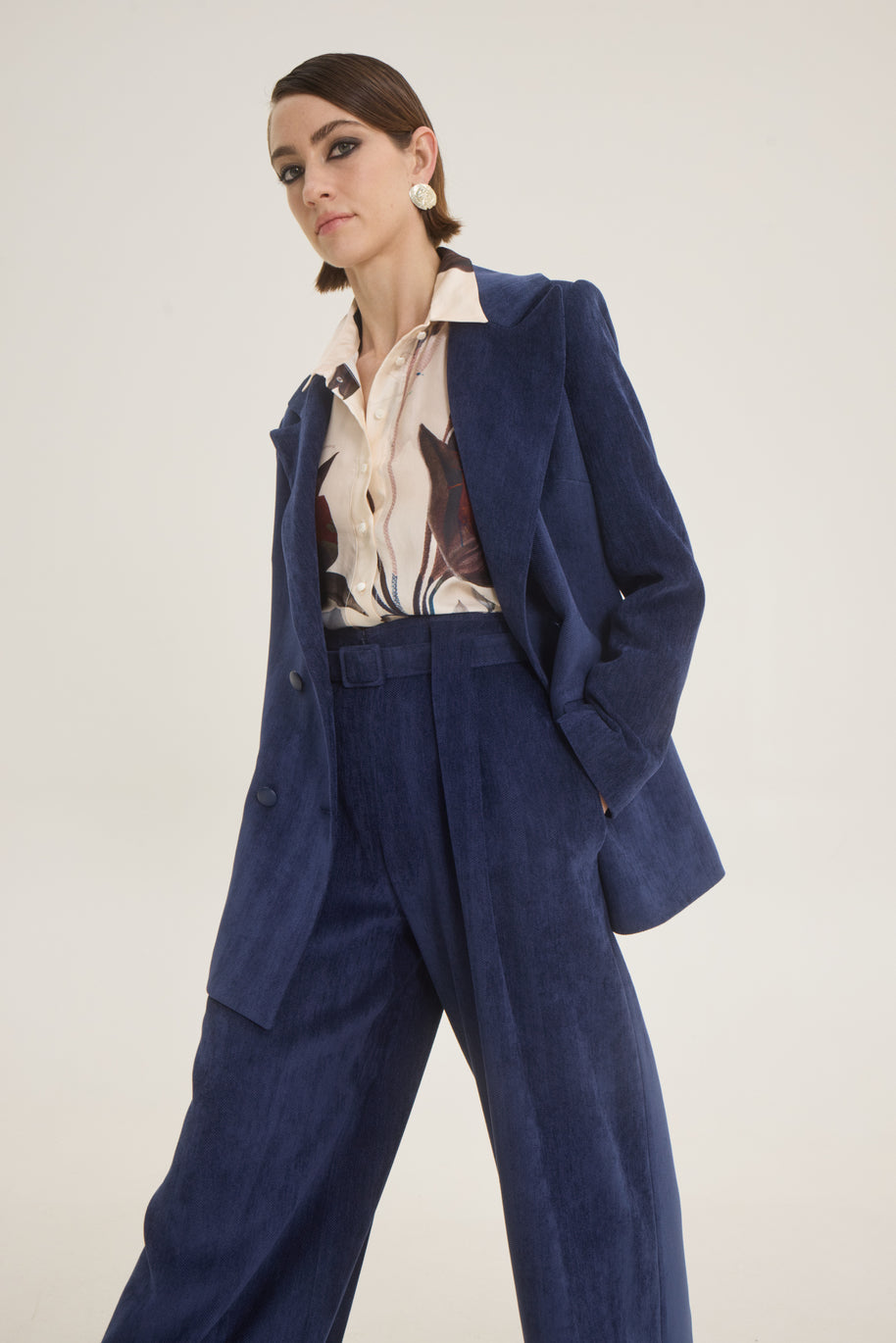 Double-breasted oversized blazer