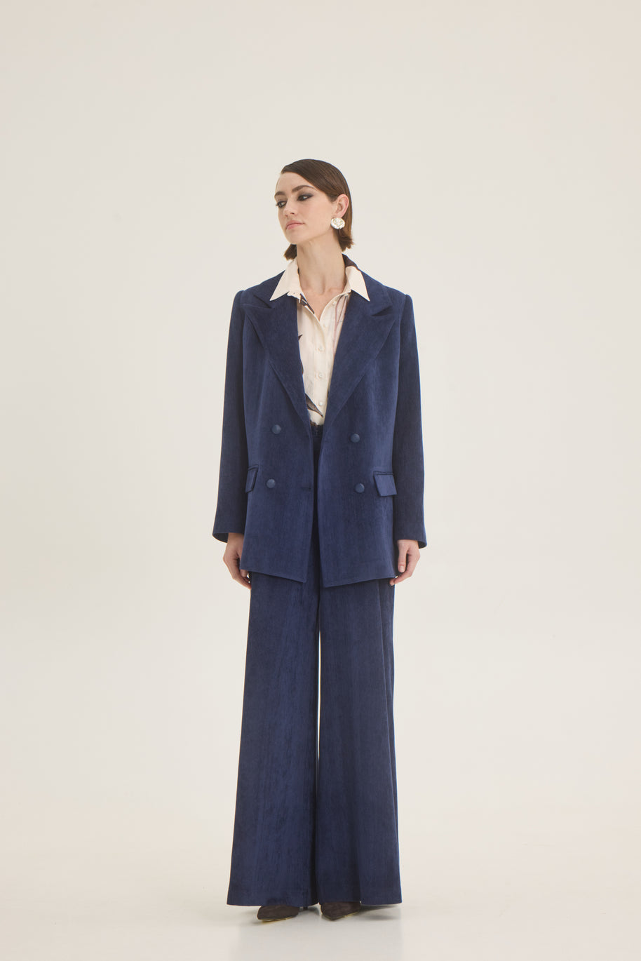Double-breasted oversized blazer