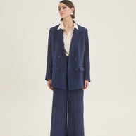 Double-breasted oversized blazer