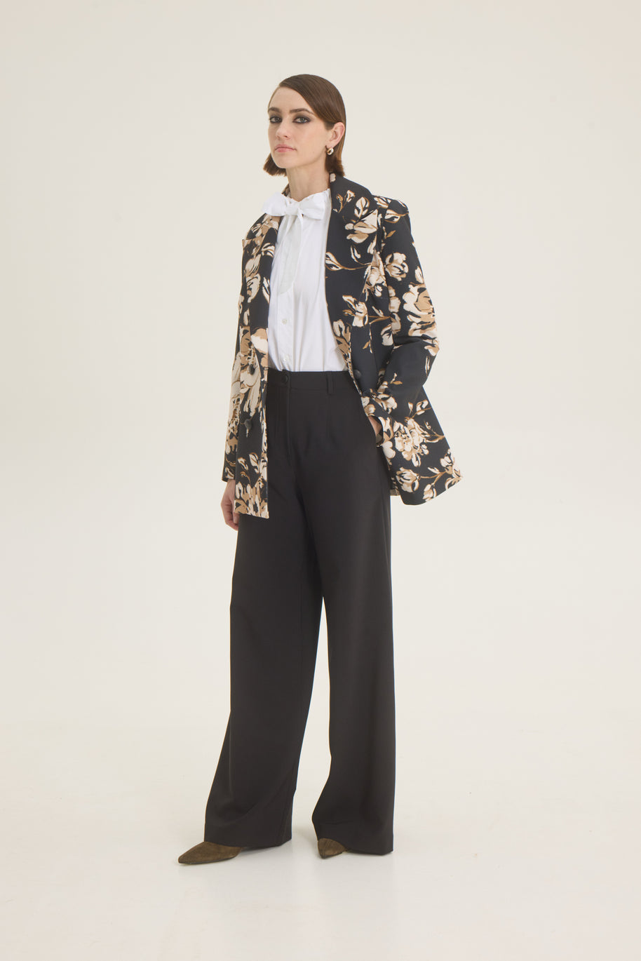 Double breasted floral jacket