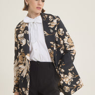 Double breasted floral jacket