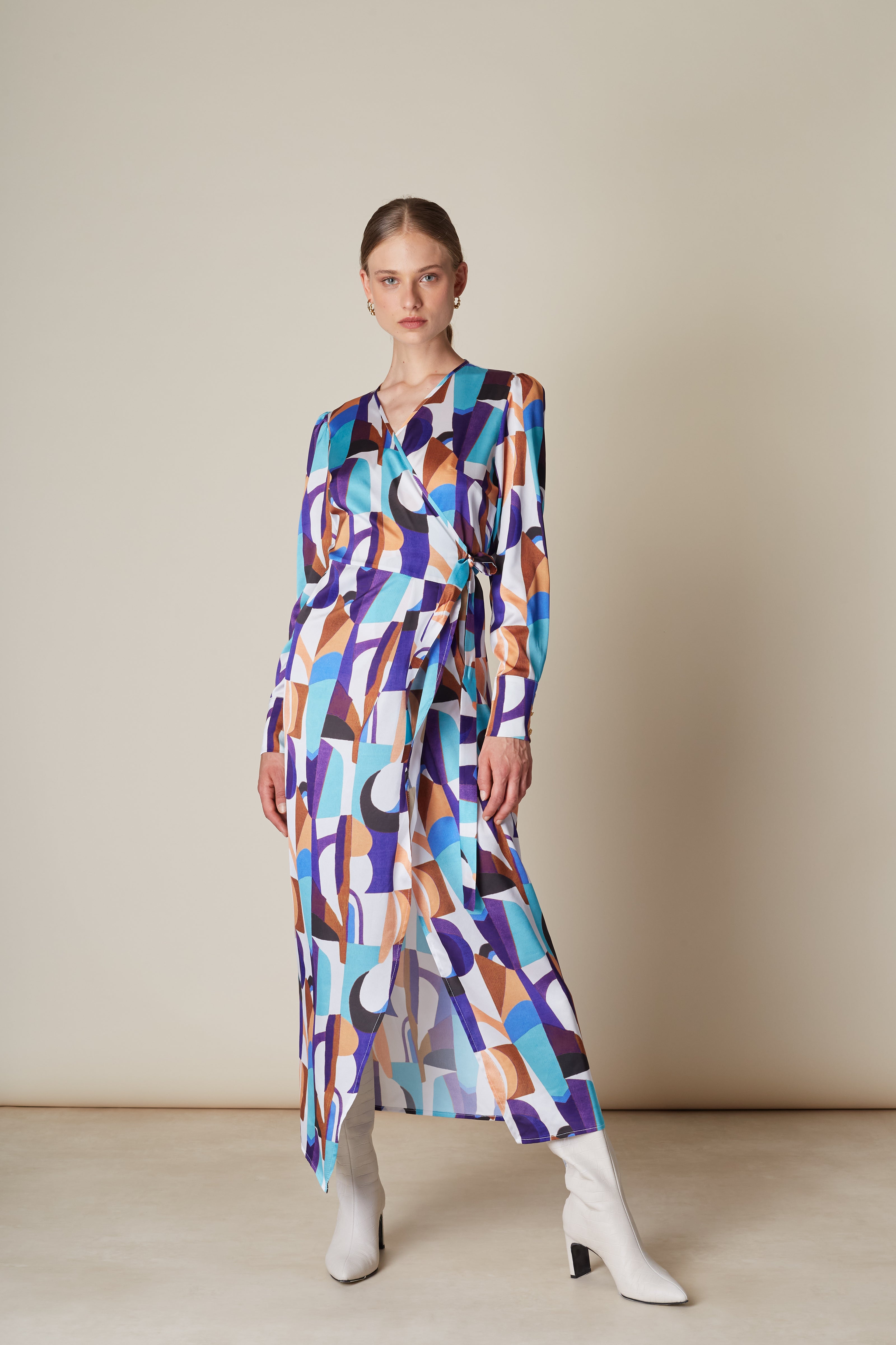 A-Line Satin Dress
