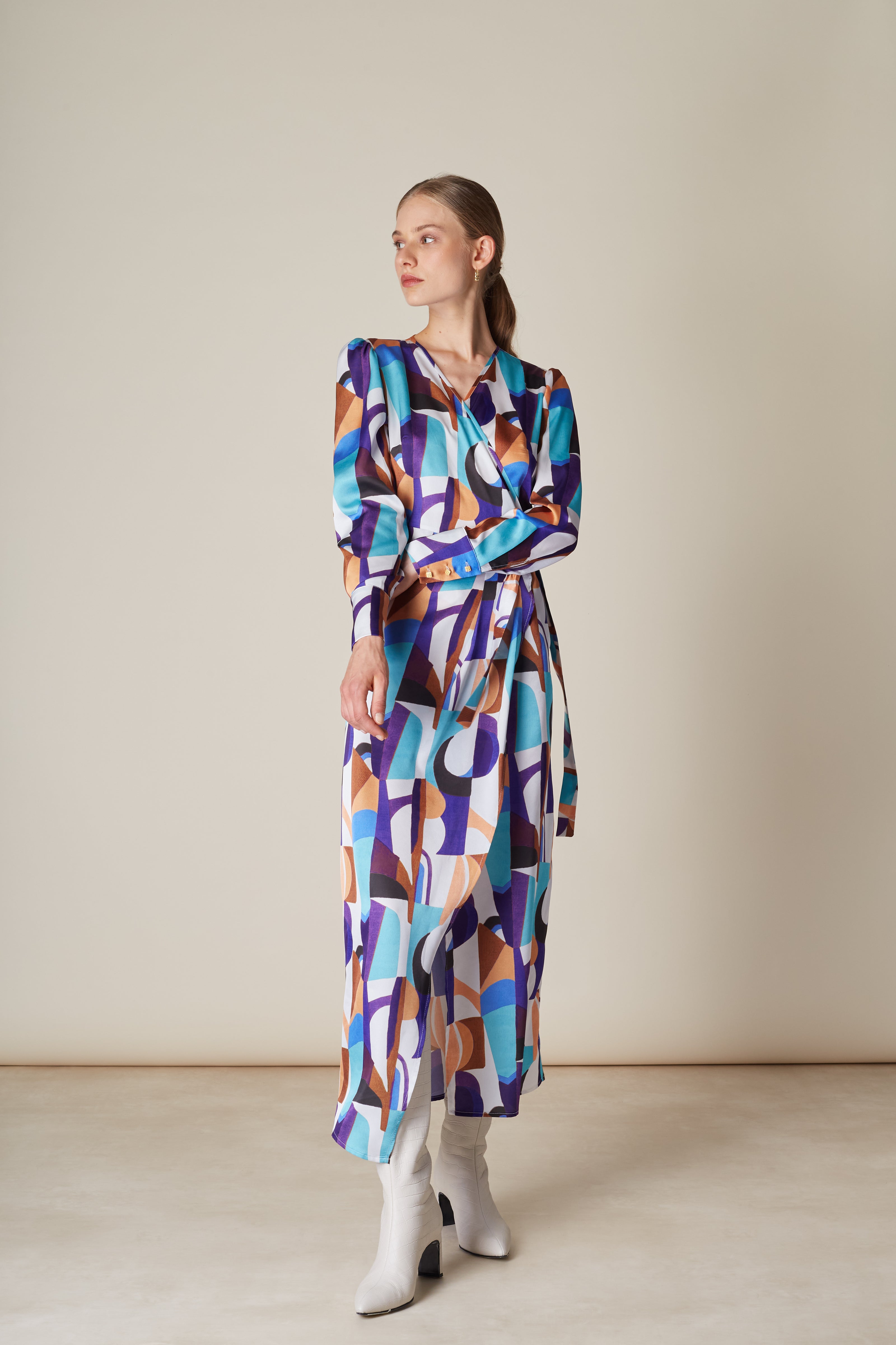 A-Line Satin Dress