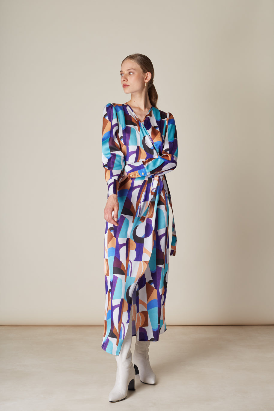 A-Line Satin Dress