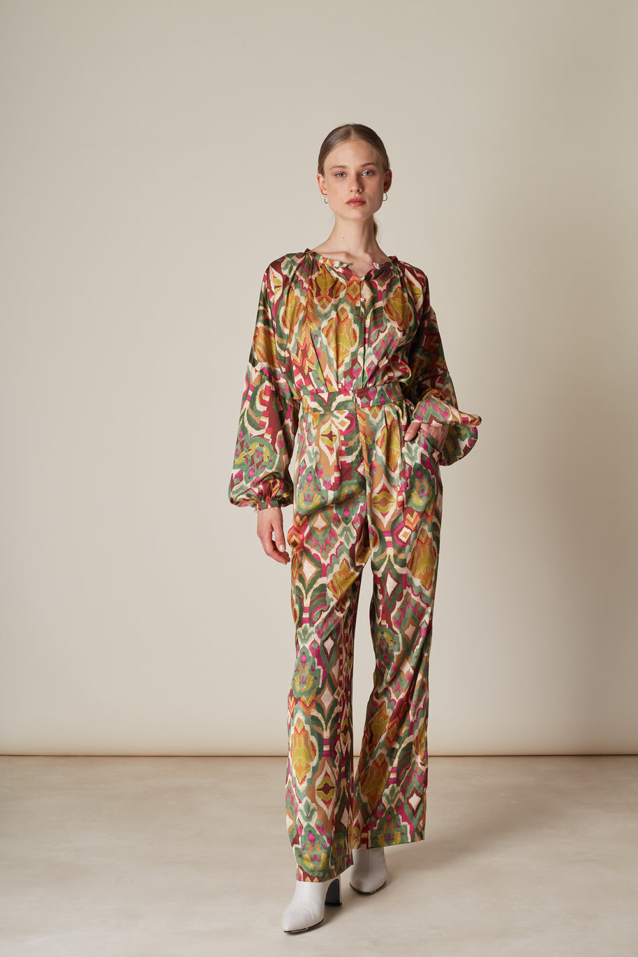 Σατέν Εμπριμέ Παντελόνι