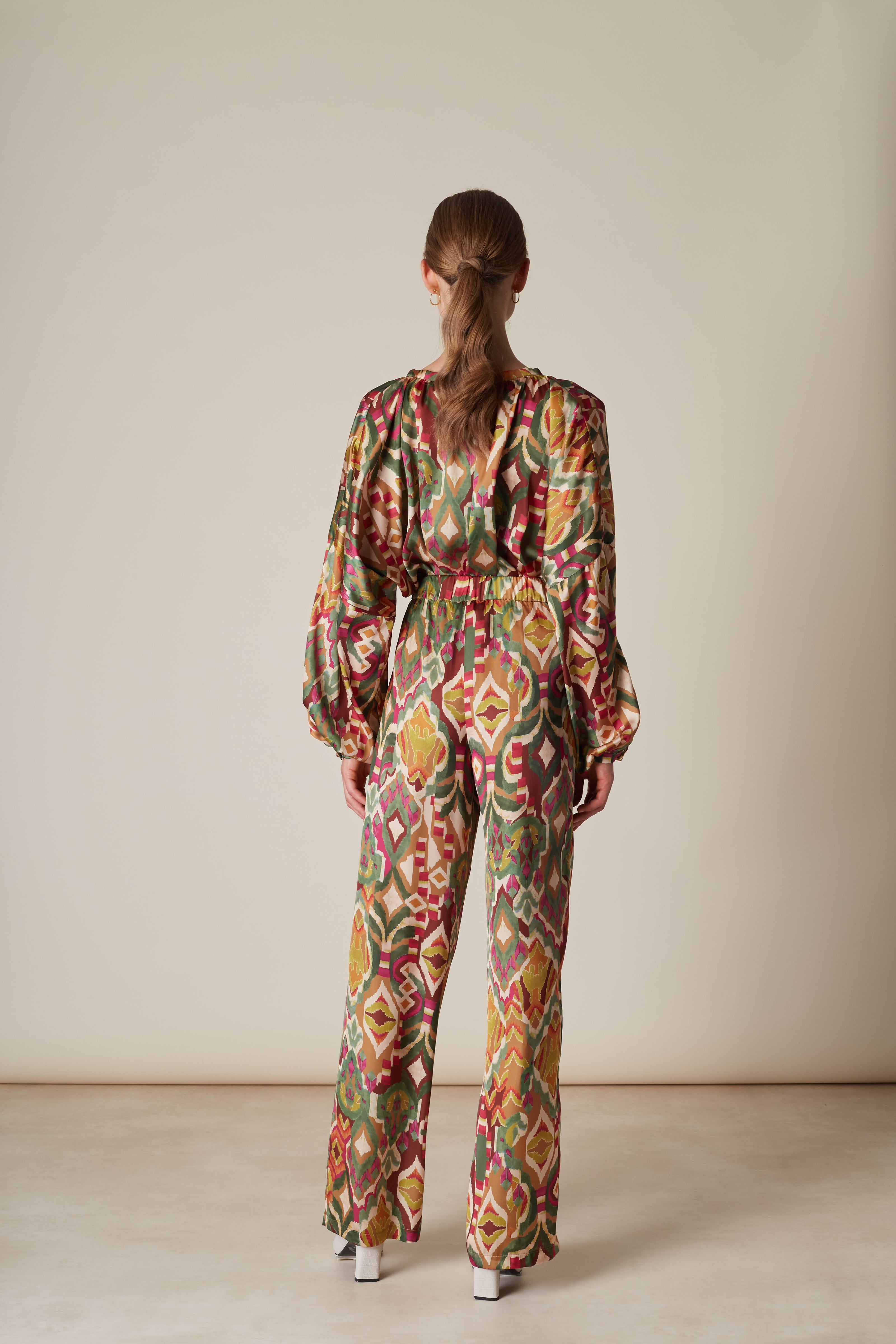 Σατέν Εμπριμέ Παντελόνι