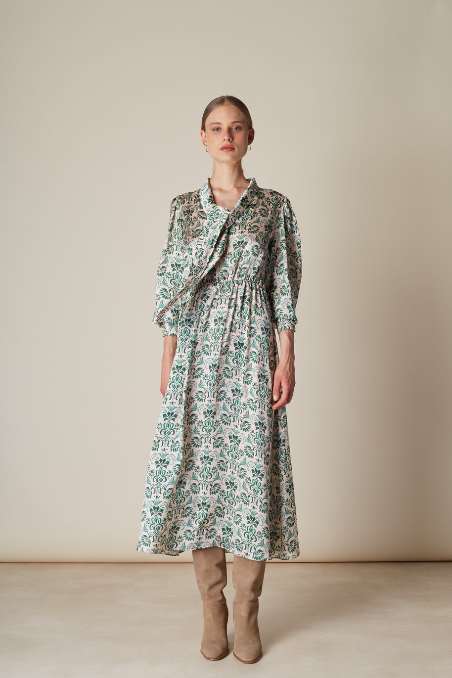 Satin Scarf Dress